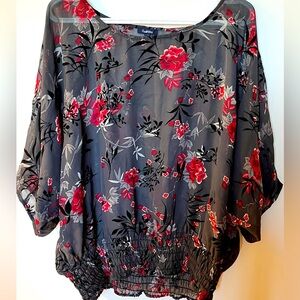 Reitmans Sheer Floral Blouse – Size L
